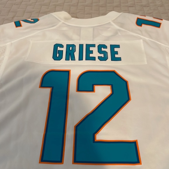 Miami Dolphins nike jersey white with orange /turquoise Bob Griese #12 On Field - Picture 8 of 10